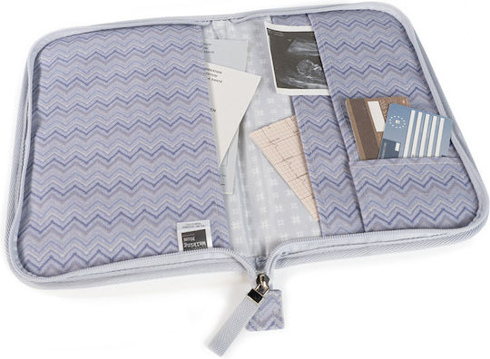 Walking Mum Baby Health Book Case Zigzag for Boy
