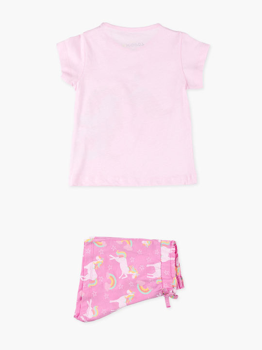 Losan Kinder Set mit Shorts Sommer 2Stück Rosa