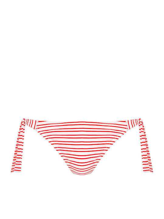 Bikini Slip με Κορδονάκια Κόκκινο