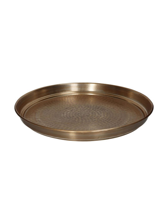 ArteLibre Aluminum Round Decorative Tray 46x46x5cm