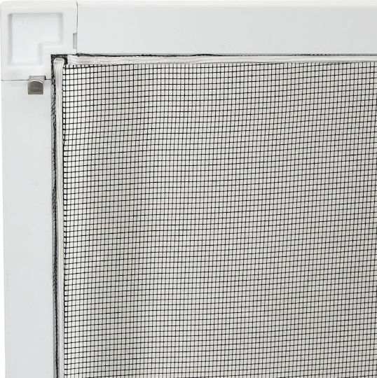 vidaXL Window Mosquito Net Fixed Aluminum White with Frame 120x80cm