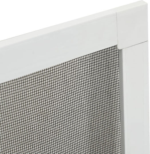 vidaXL Window Mosquito Net Fixed Aluminum White with Frame 120x80cm