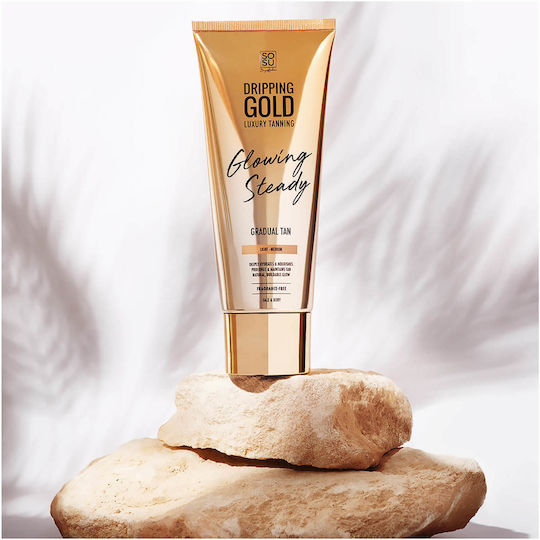 SOSU Dripping Gold Gradual Tan Self Tanning Lotion για Πρόσωπο και Σώμα Light / Medium 230ml