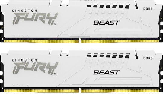 Kingston Fury Beast 64GB DDR5 RAM with 2 Modules (2x32GB) and 5200 Speed for Desktop