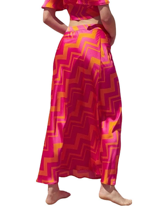 Desiree Σατέν Maxi Φούστα σε Φούξια χρώμα
