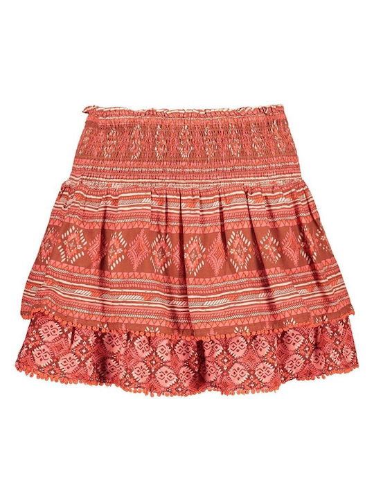 Ovin Vintage High-waisted Mini Skirt Red