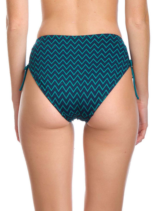 Cozy&Kini Kamil Zig-Zag Bikini Slip Blue