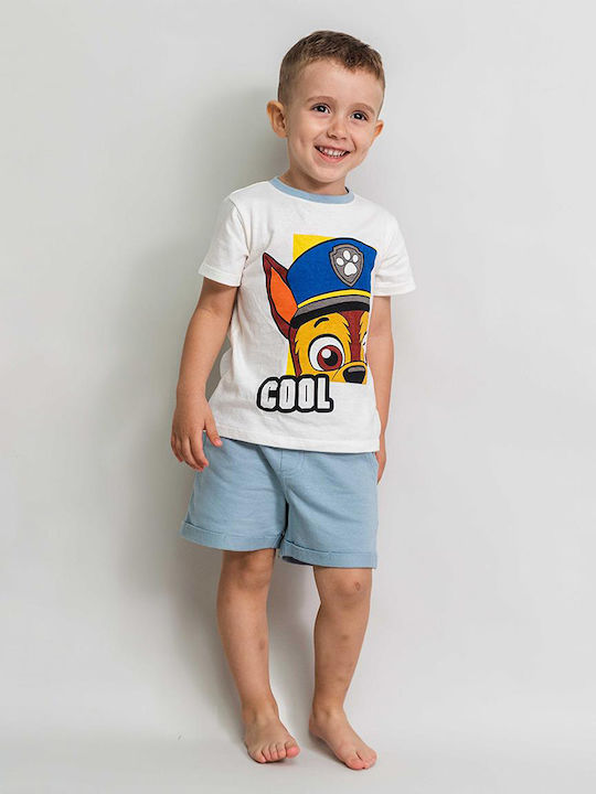 Παιδικό Σετ με Σορτς Καλοκαιρινό 2τμχ Λευκό Paw Patrol