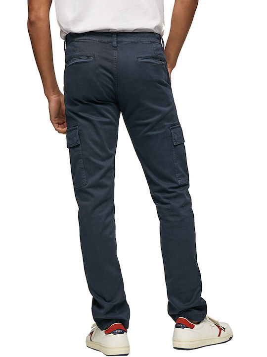 Pepe Jeans Men's Trousers Cargo in Regular Fit Navy Blue