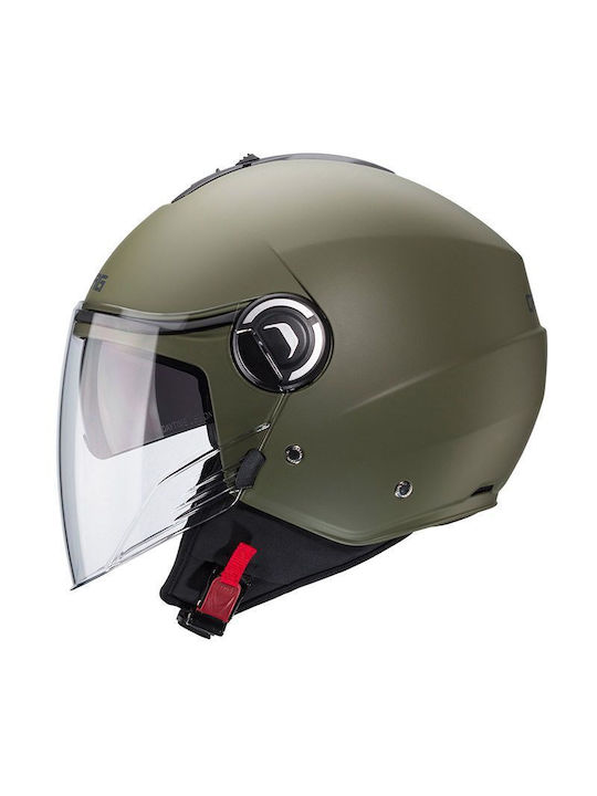 Caberg Riviera V4 Military Green Matt Motorcycle Helmet Jet ECE 22.06 1150gr