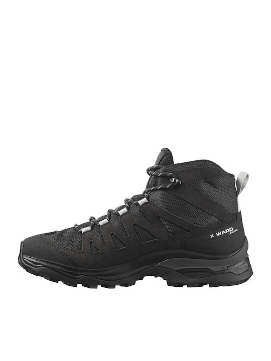 Salomon X Ward Mid GTX Women's Hiking Waterproof Boots With Gore-Tex Membrane Ebony Phantom Black