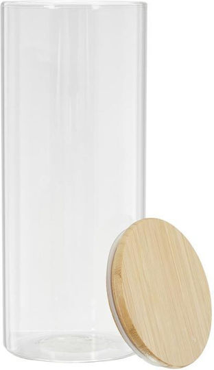 Βάζο Ζυμαρικών με Καπάκι Γυάλινο Διάφανο 1600ml