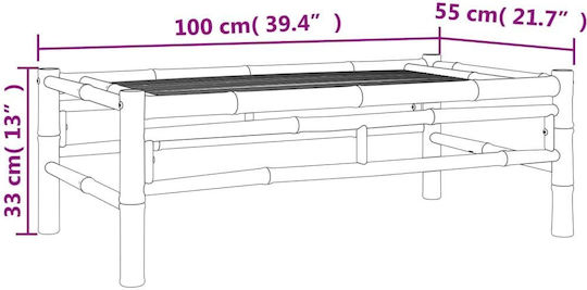 Masa Masa de lounge pentru spații exterioare de bambus 100x55x33buc