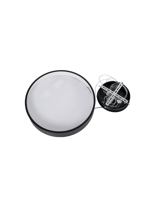 GloboStar Burton 61200-S Mount Ceiling Light 40cm Black with Integrated LED and Remote Control
