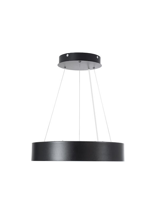GloboStar Burton 61200-S Mount Ceiling Light 40cm Black with Integrated LED and Remote Control