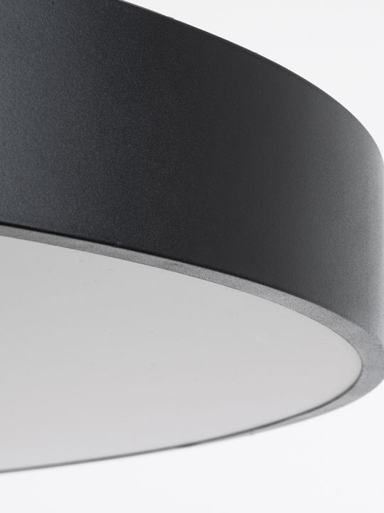 GloboStar Burton 61200-S Mount Ceiling Light 40cm Black with Integrated LED and Remote Control
