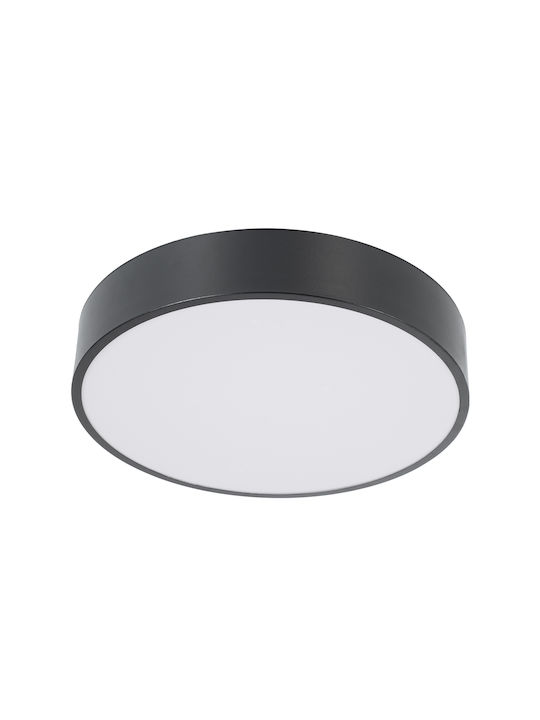 GloboStar Burton 61200-S Mount Ceiling Light 40cm Black with Integrated LED and Remote Control