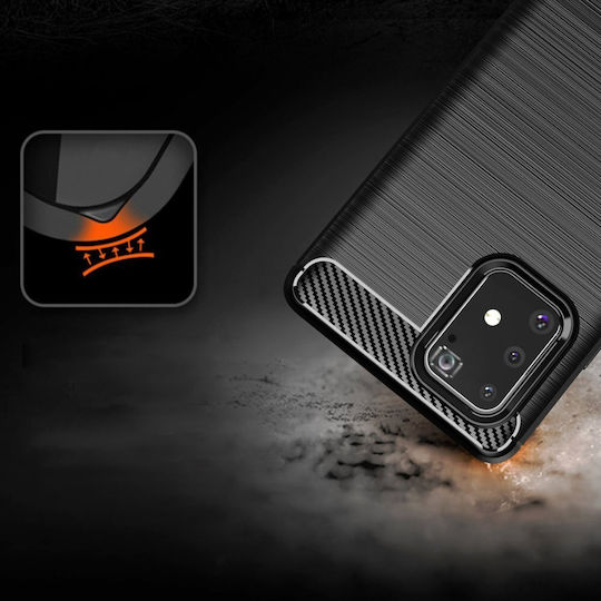 Techsuit Carbon Back Cover Silicone Black (Galaxy S10 Lite)