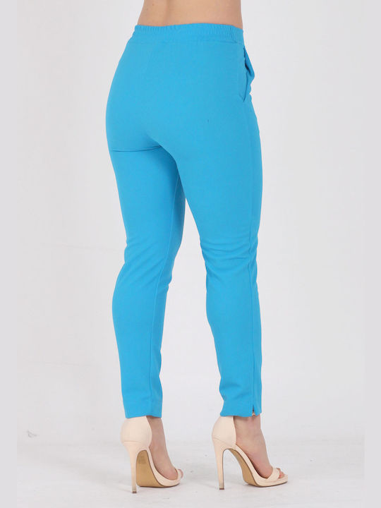 High rise elastic pants