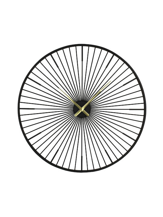 ArteLibre Ceas de Perete Metalic Negru Ø100cm