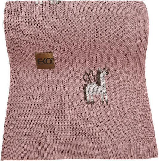 Ekokids Pătură Pepinieră Swaddling pături Pink Unicorn 100% bumbac Roz 100x80cm