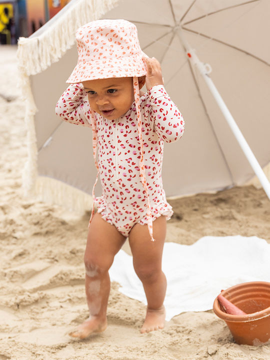 Swim Essentials Palarie Copii Bucket Tesatura Cu Protectie Solara Roz