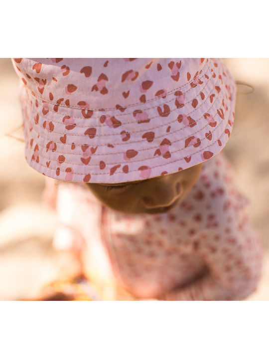 Kids' Hat Bucket Fabric Sunscreen Pink