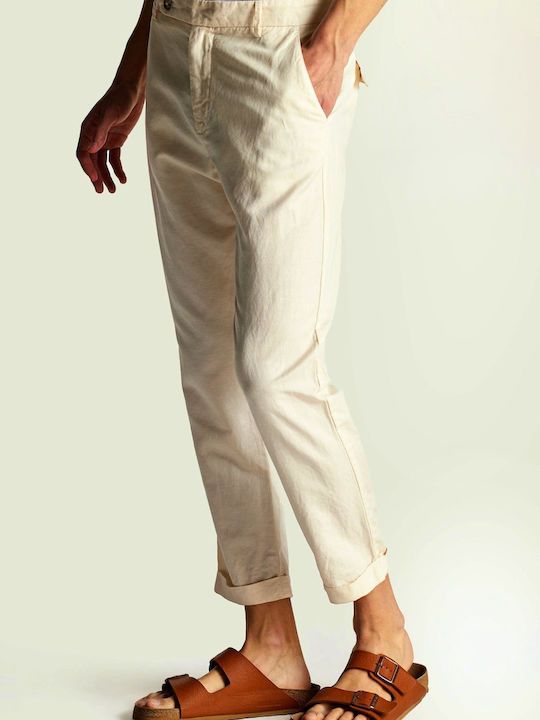 Pantaloni Chino Ecru