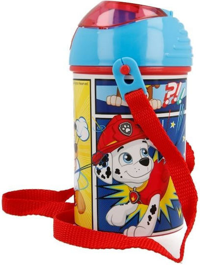 Stor Pop-Up Plastic Sticlă Pentru Copii Paw Patrol Cu Gura Pop-Up Multicolor 450ml