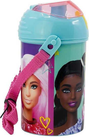 Stor POP UP Παιδικό Παγούρι Barbie Πλαστικό με Pop-Up Καπάκι 450ml