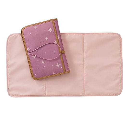 Fresk Portable Changing Pad Swallow made of Fabric Pink 18x26cm