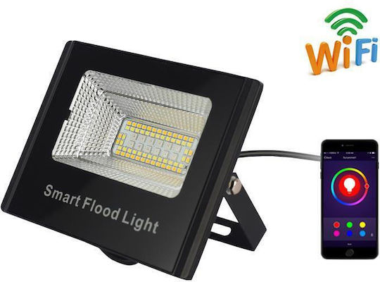Coolseer Wasserdicht LED Flutlicht 24W Kaltweiß 6000K WiFi IP65