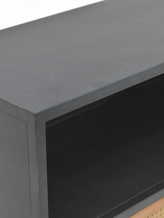 Έπιπλο Τηλεόρασης Natural / Μαύρο Μ140xΠ35xΥ70cm