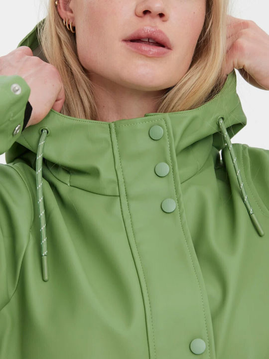 Kurz Damen Parka Jacke Grün