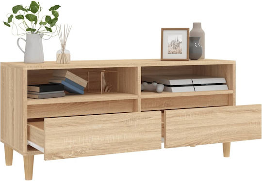 vidaXL TV-Ständer Beige M100xT34,5xH44,5cm
