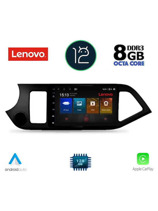 Lenovo Sistem Audio Auto pentru Kia Picanto 2011-2017 (Bluetooth/USB/AUX/WiFi/GPS/Partitură) cu Ecran Tactil 9"