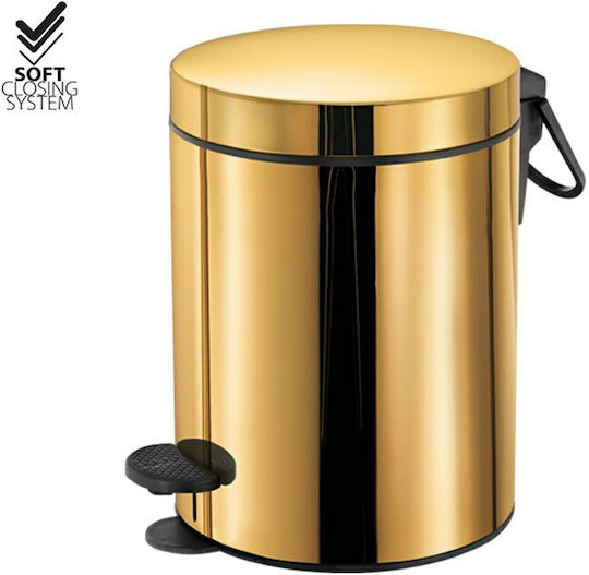 Sanco Inox Σετ Πιγκάλ και Καλαθάκι Μπάνιου Soft Close 5lt Χρυσό Sanco Inox Σετ Πιγκάλ και Καλαθάκι Μπάνιου Soft Close 5lt Χρυσό