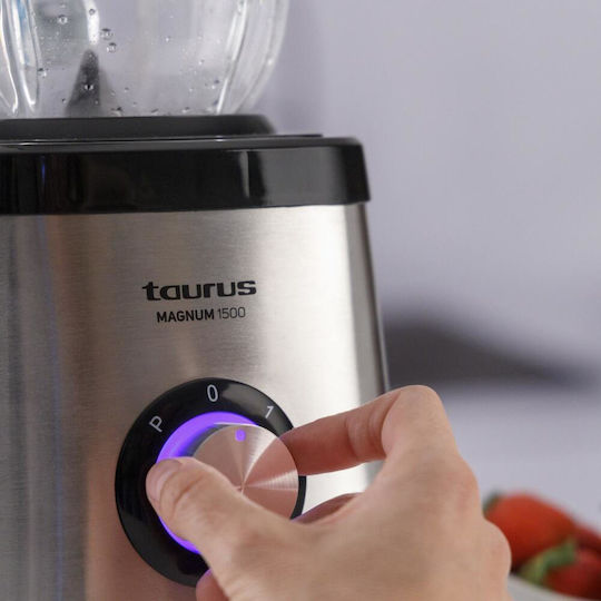 Taurus Magnum 1500 Mixer mit Glas-Kanäta 1,5 l 1500W Graue