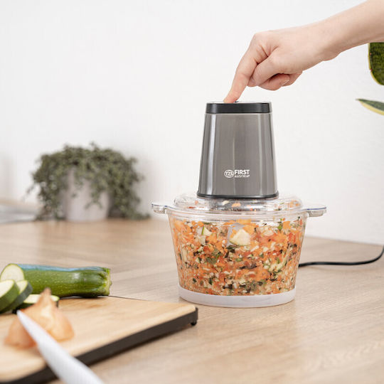 First Austria Mini Chopper 500W With 1.7L Capacity Gray Container