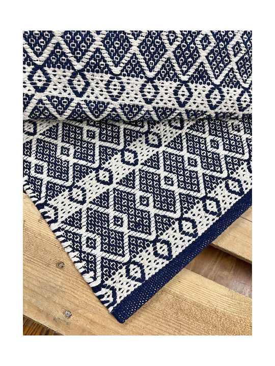 Koulis Carpets Santorini Rug Rectangular Summer Cotton Blue