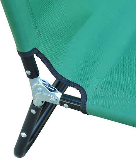 Outsunny Foldable Metallic Beach Sunbed Green 190x56x28cm