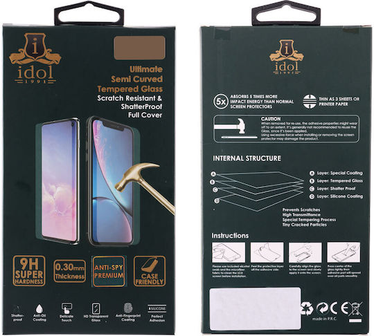 Idol 1991 0.3mm Full Glue Privacy Full Face Tempered Glass Black (Xiaomi 13 Lite) 8335198