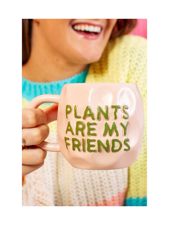 Sass & Belle Plants are my Friends Ceramic Cup Pink