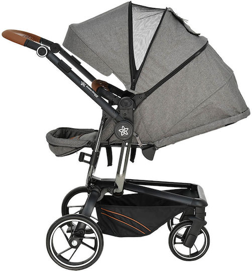 Bebe Stars Torro Adjustable 3 in 1 Baby Stroller Suitable for Newborn Gray 10.6kg
