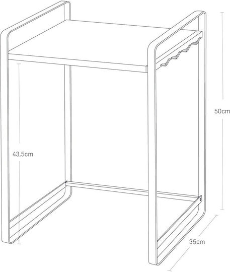 Yamazaki Βάση για Φούρνο Μικροκυμάτων Inox 73x35x35εκ. Λευκή