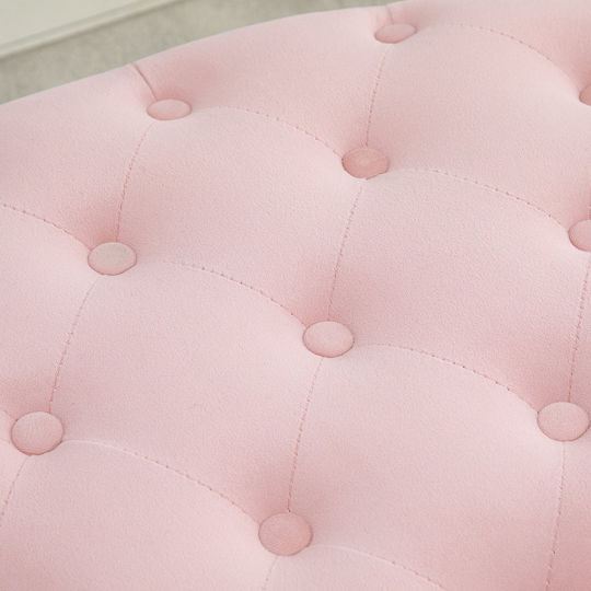 Hocker Für das Wohnzimmer Mit Stauraum Gepolstert mit Stoff Rosa 71x52x42cm