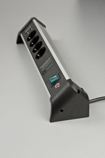 Brennenstuhl Steckdosenleiste 4 Positionen mit 2 USB-A, Schalter und Kabel 1.8m