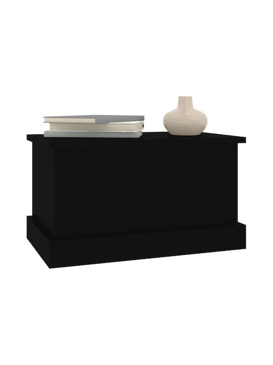 vidaXL Wooden Decorative Trunk Black 50x30x28cm