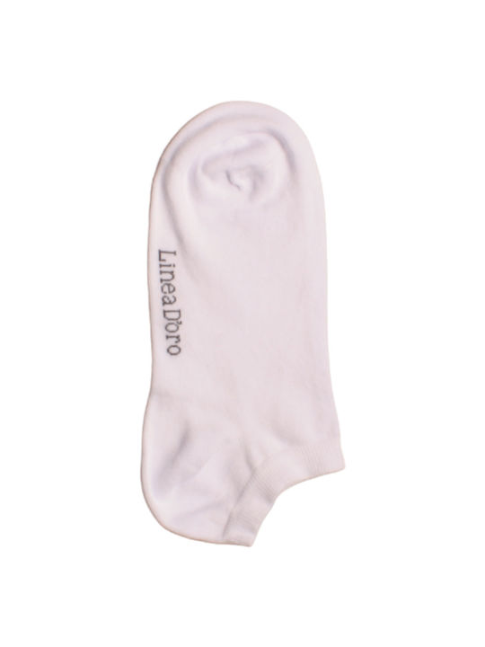 Linea D'oro Socken Weiß 3Pack