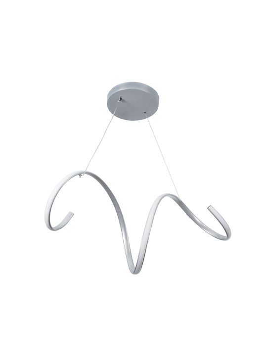 GloboStar Spirale Pendant Light Silver 25x25x30cm